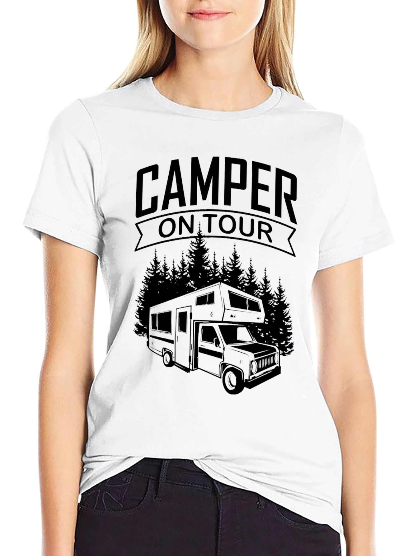 Camper On Tour Graphic T-Shirt - Adventure Ready
