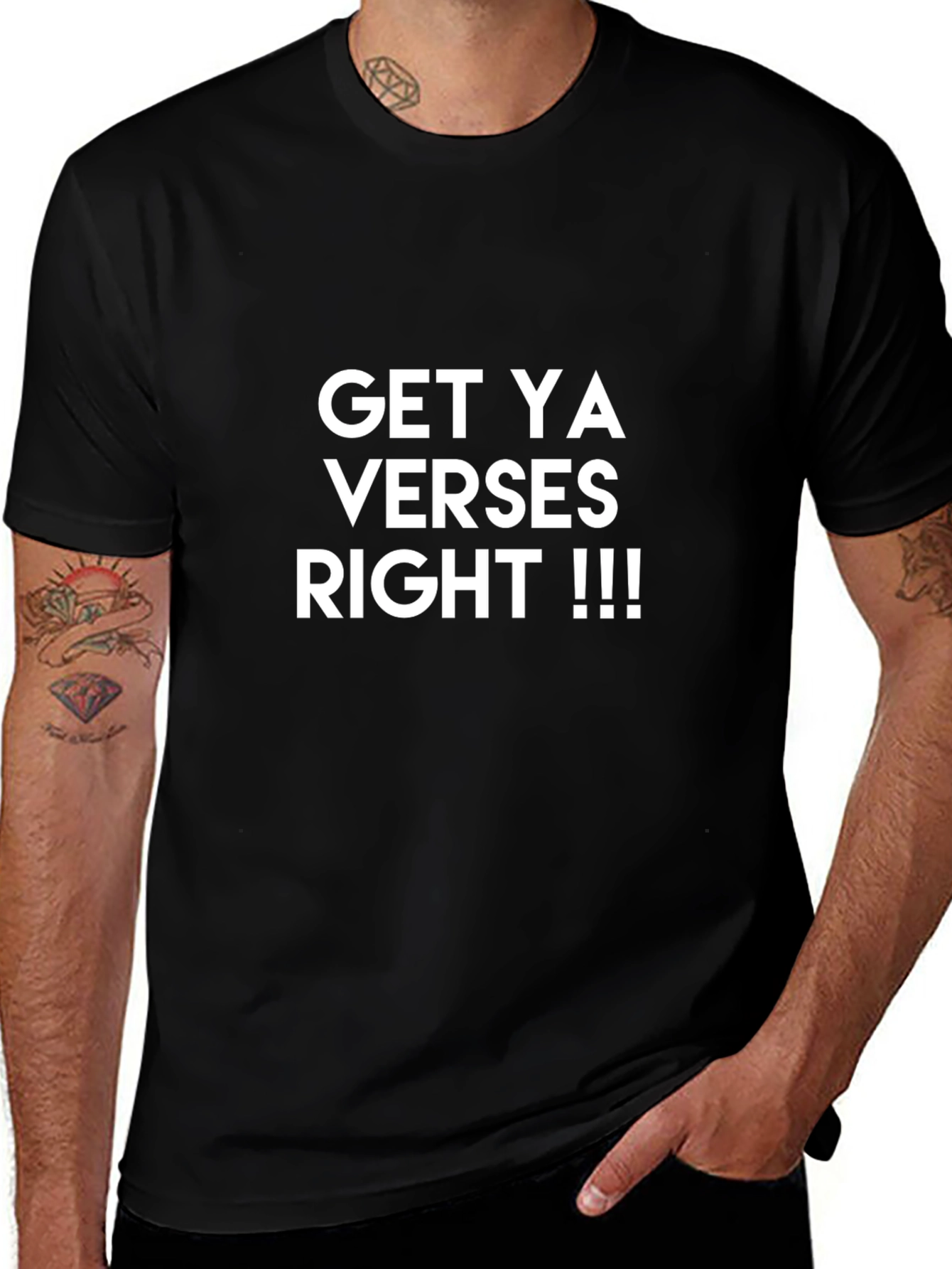 Get Ya Verses Right Black T-Shirt