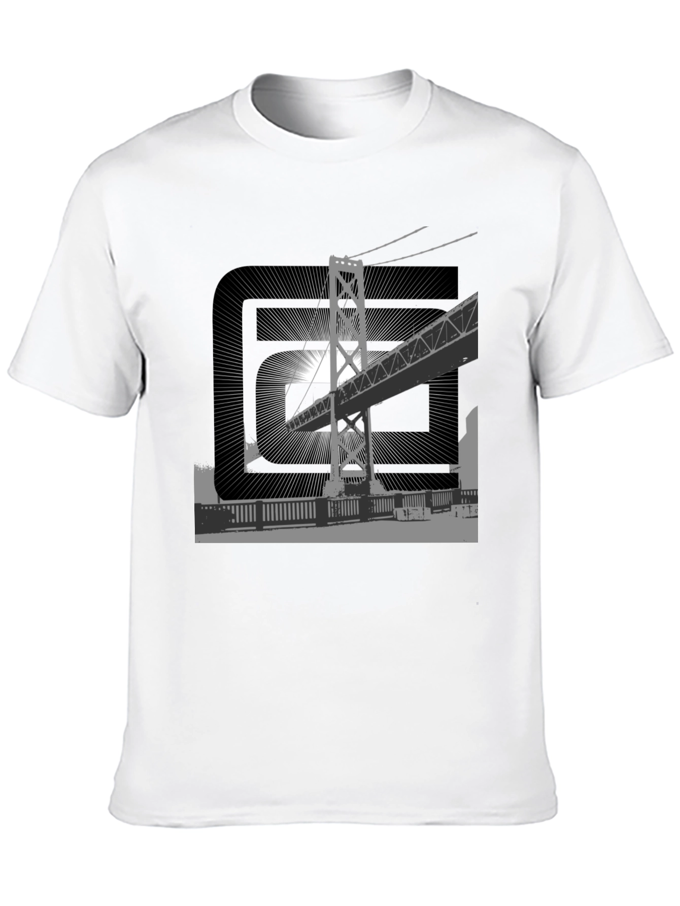 Urban Bridge Graphic Tee - Black