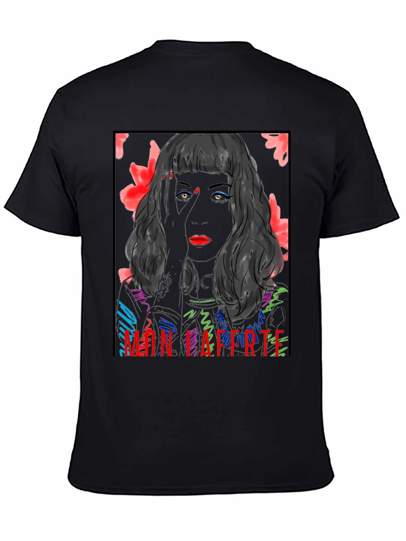 Mon Laferte Graphic Tee - Bold Black T-Shirt