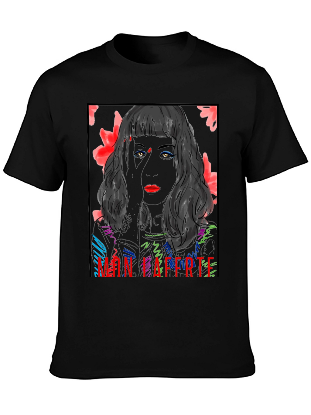 Mon Laferte Graphic Tee - Bold Black T-Shirt