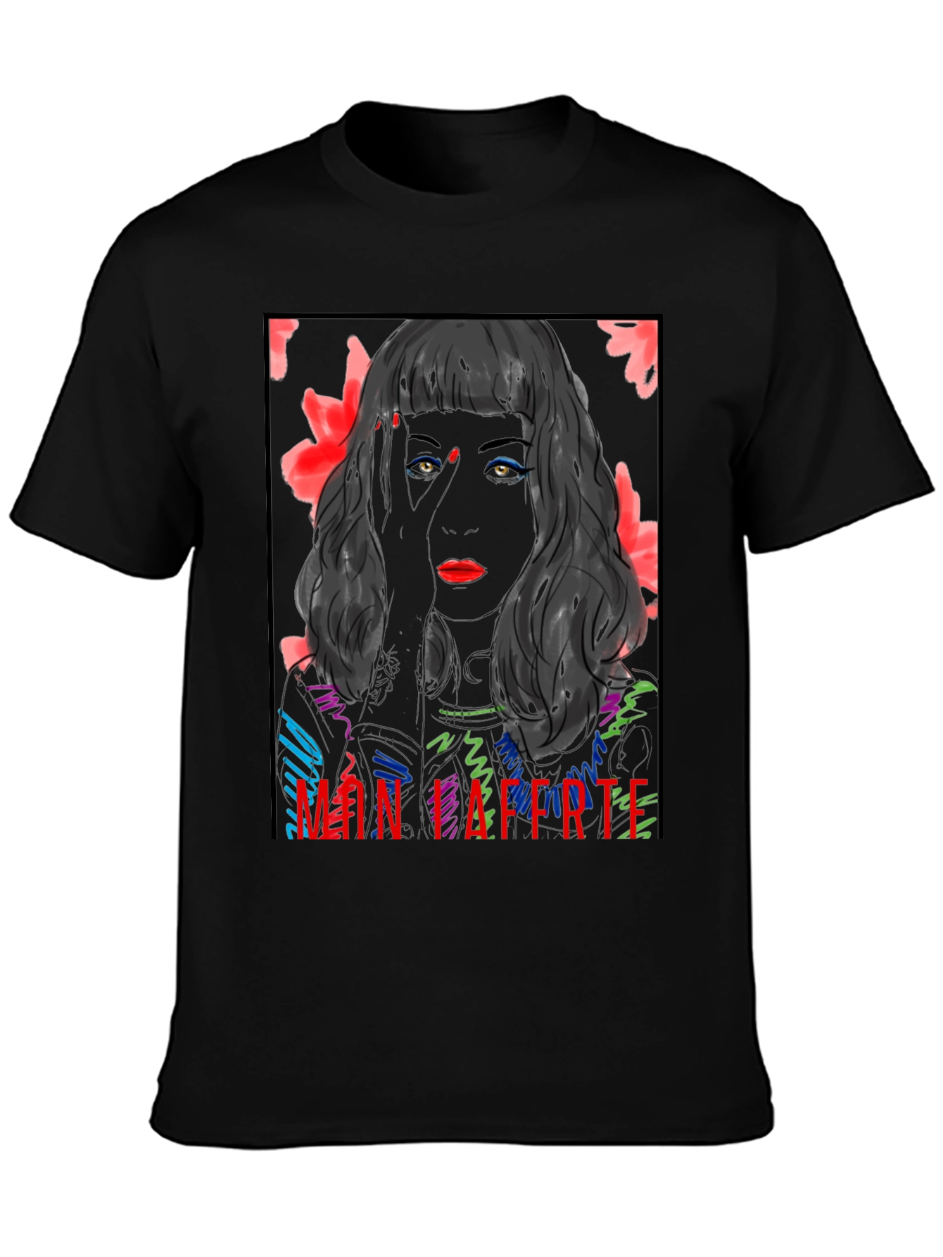 Mon Laferte Graphic Tee - Bold Black T-Shirt
