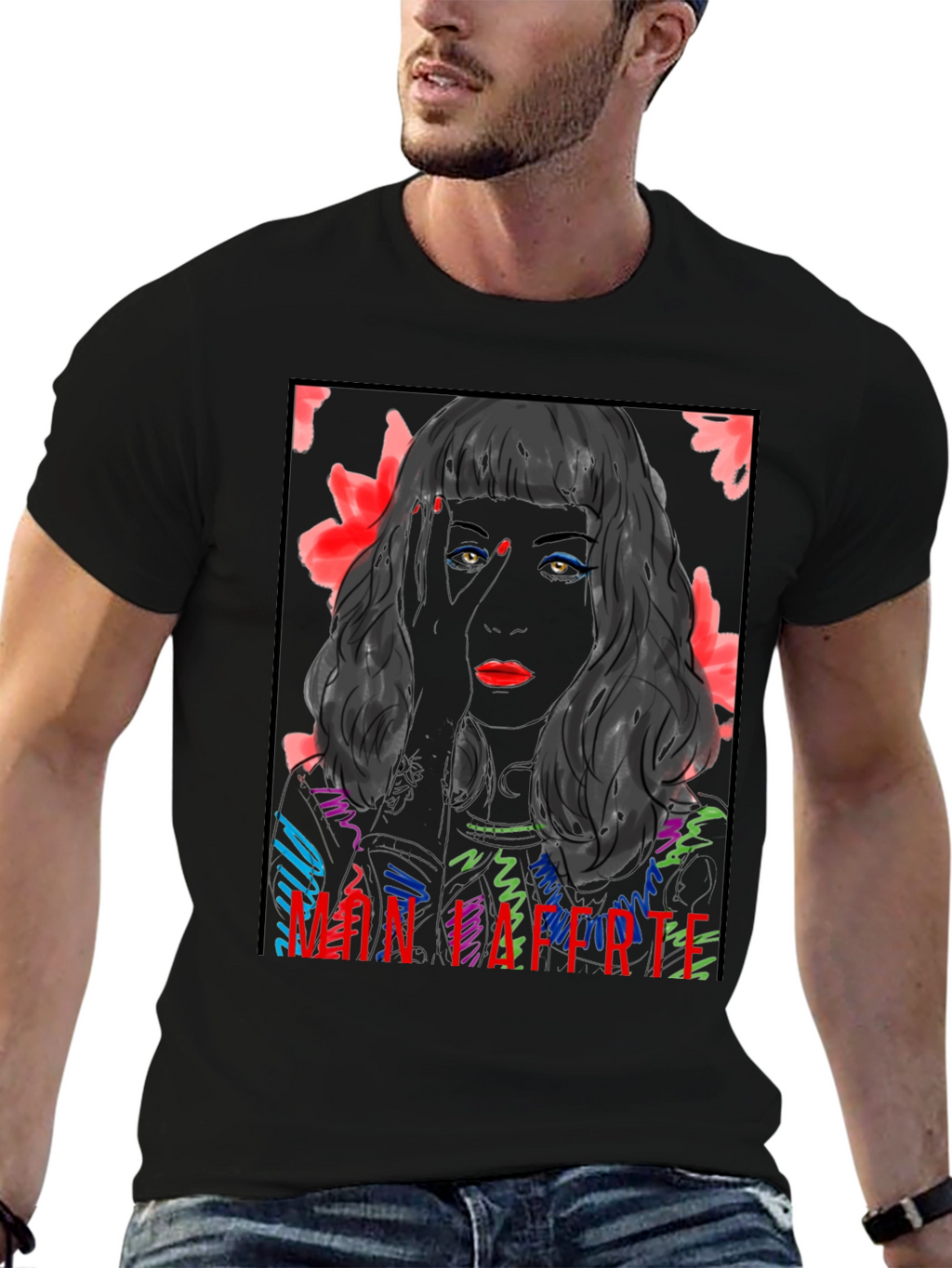 Mon Laferte Graphic Tee - Bold Black T-Shirt