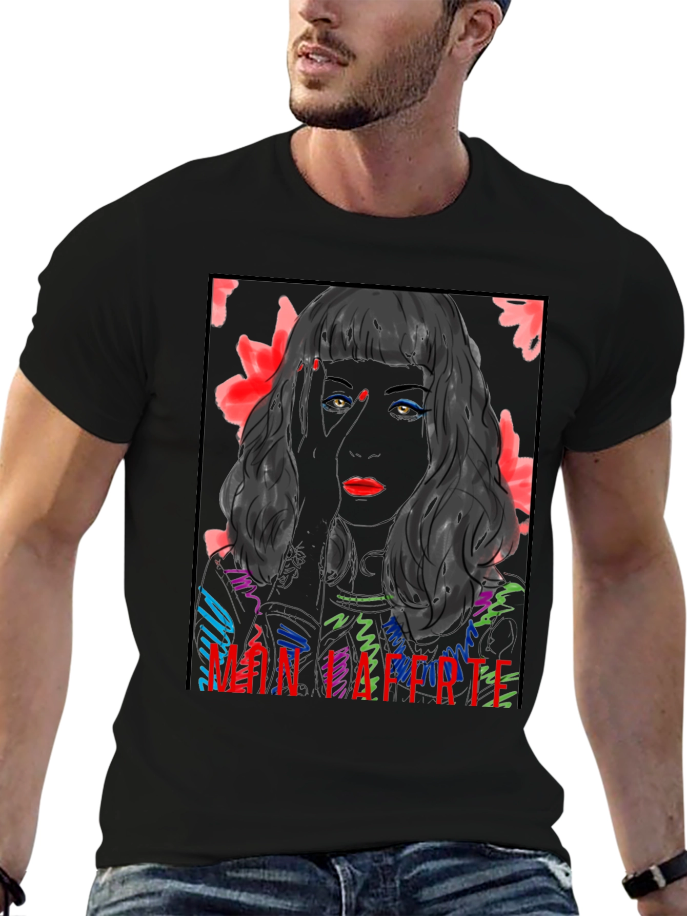 Mon Laferte Graphic Tee - Bold Black T-Shirt