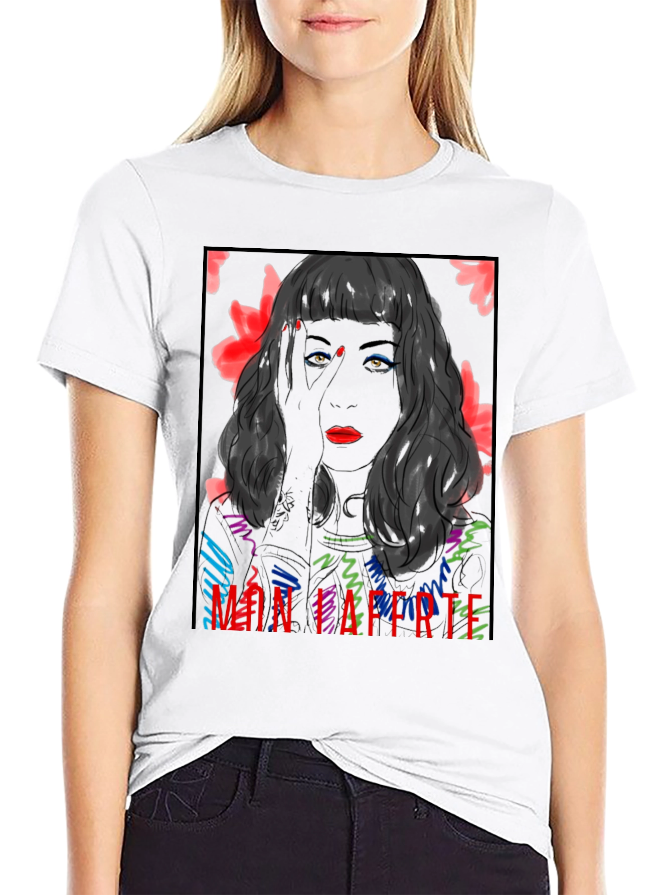 Mon Laferte Graphic Tee - Bold Black T-Shirt