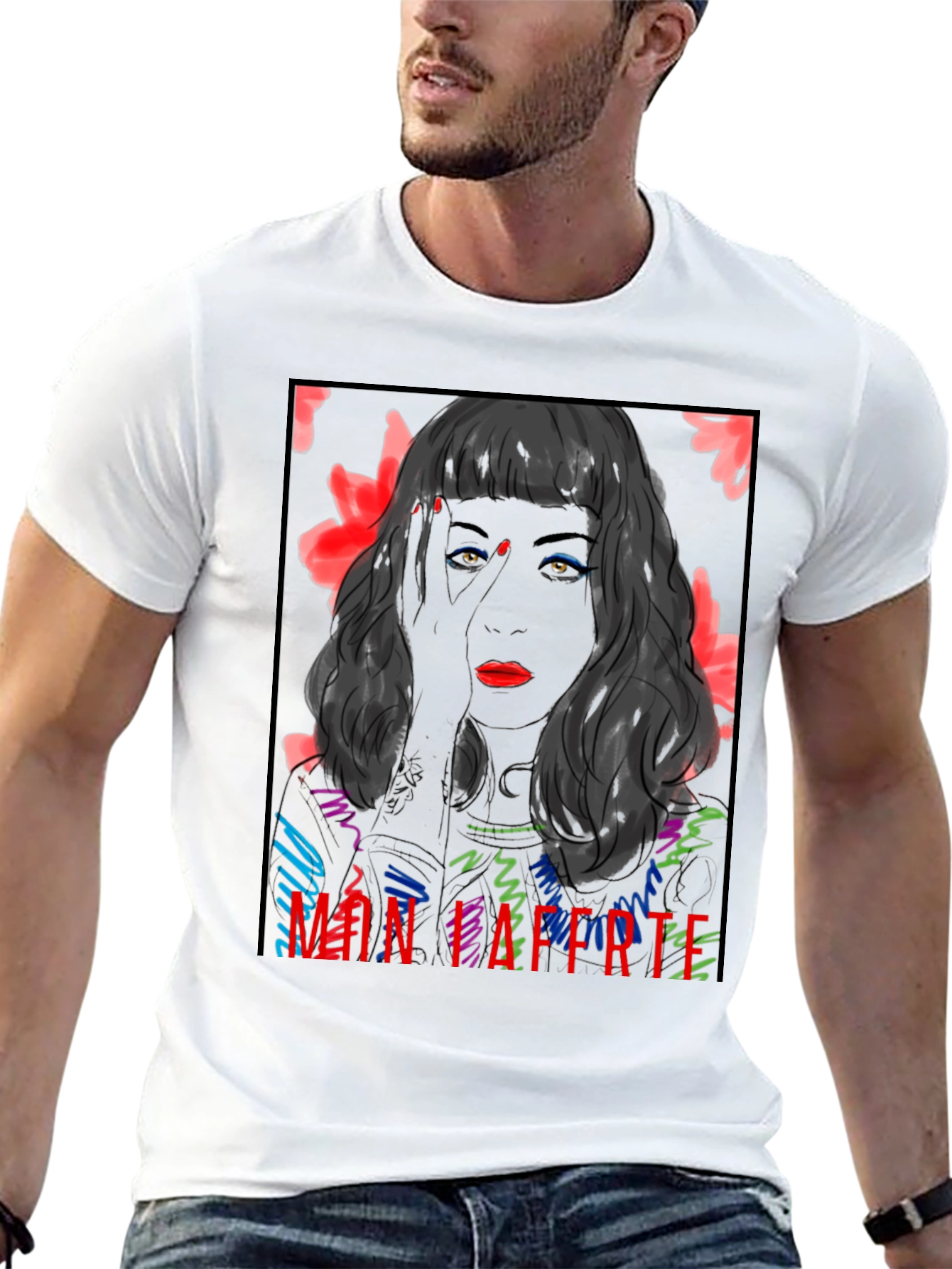 Mon Laferte Graphic Tee - Bold Black T-Shirt
