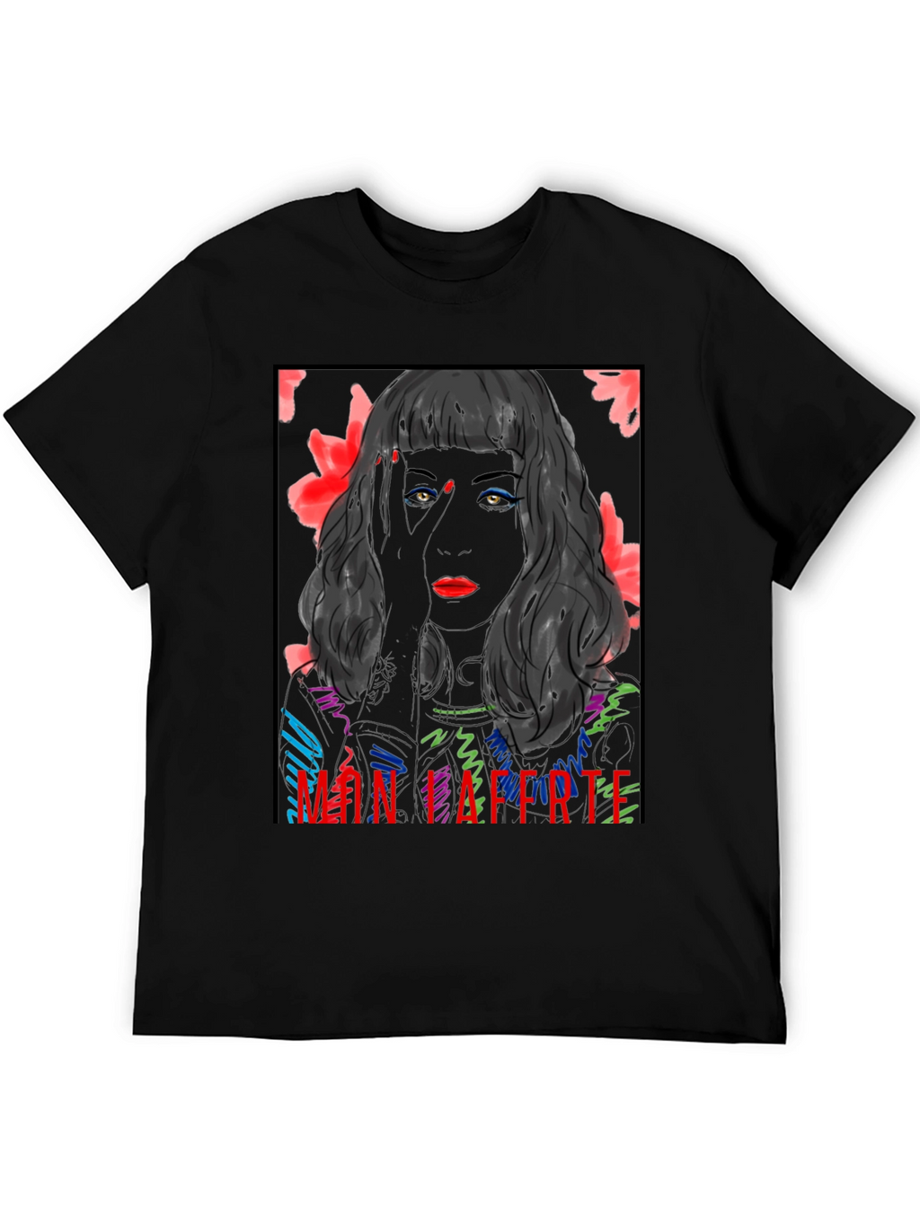 Mon Laferte Graphic Tee - Bold Black T-Shirt