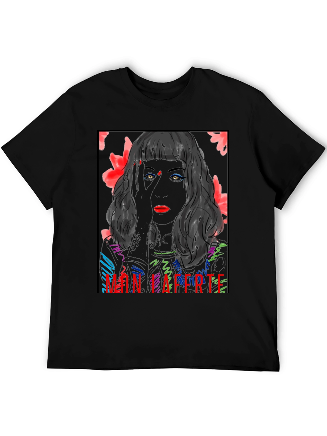 Mon Laferte Graphic Tee - Bold Black T-Shirt