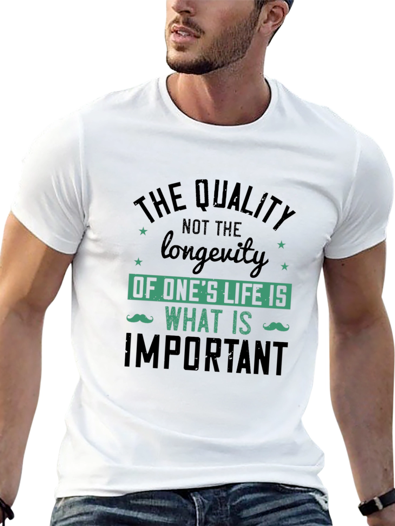 Quality Over Longevity Graphic Print Tee