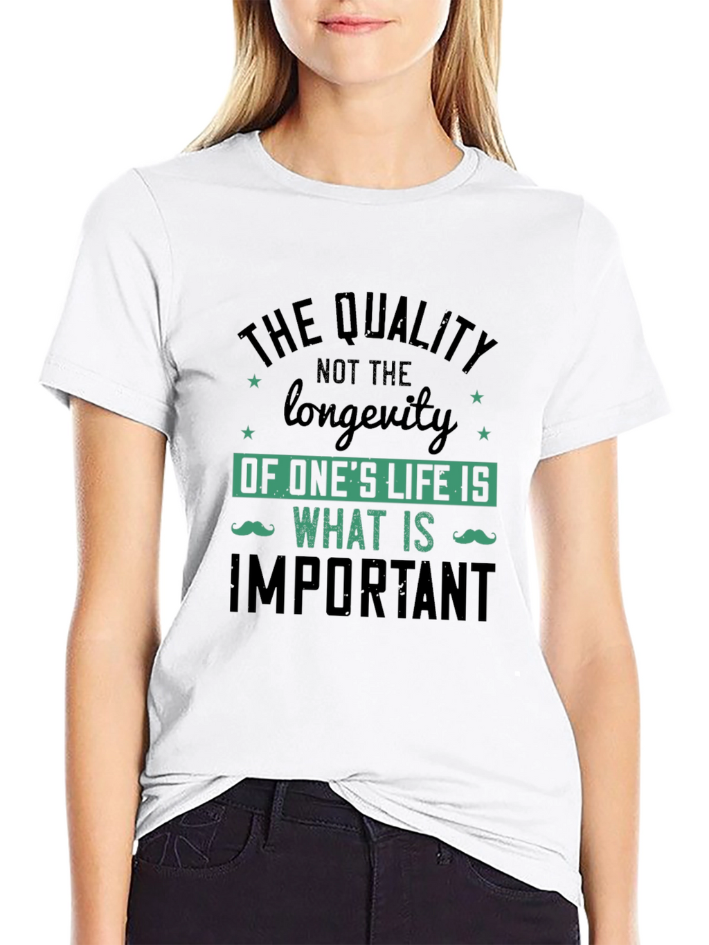 Quality Over Longevity Graphic Print Tee