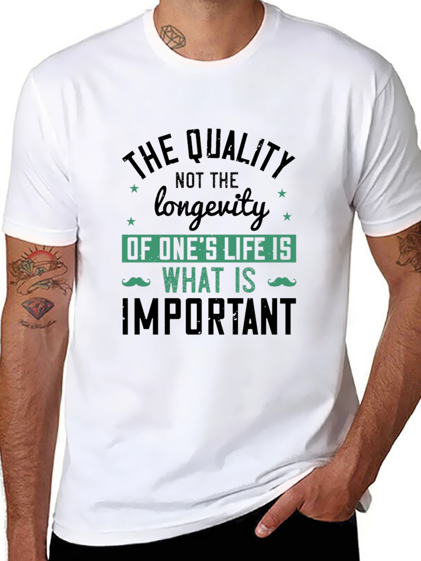Quality Over Longevity Graphic Print Tee