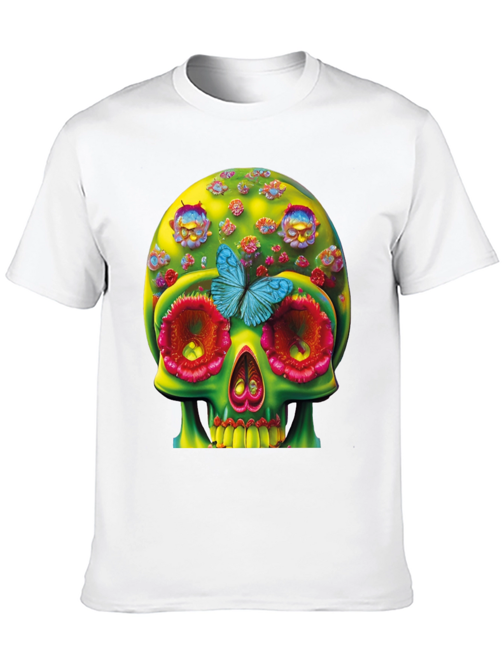 Floral Skull T-Shirt - Unique Graphic Tee