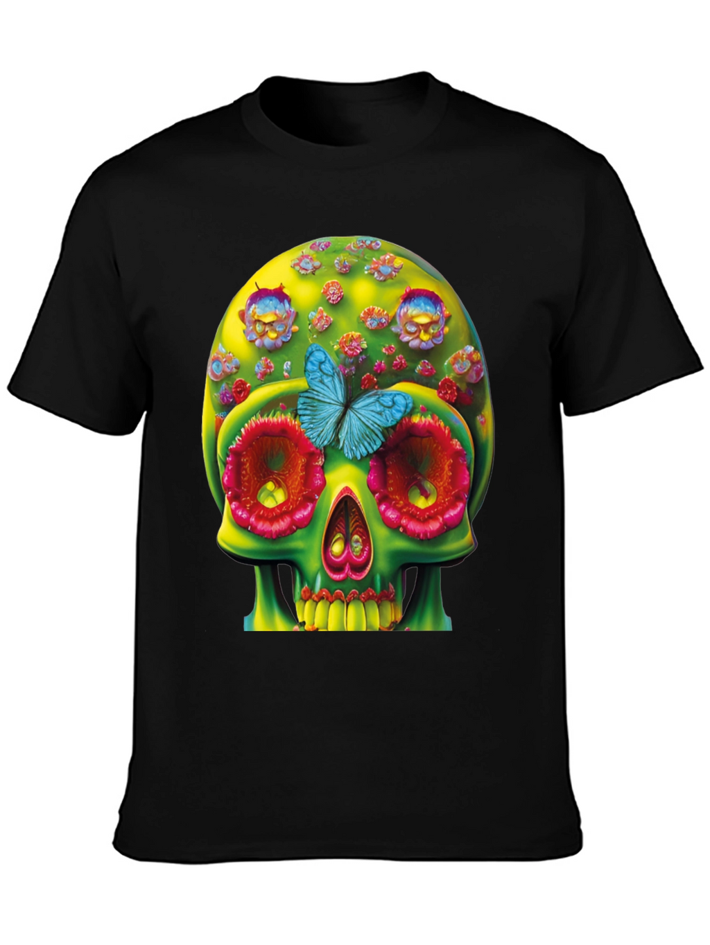 Floral Skull T-Shirt - Unique Graphic Tee