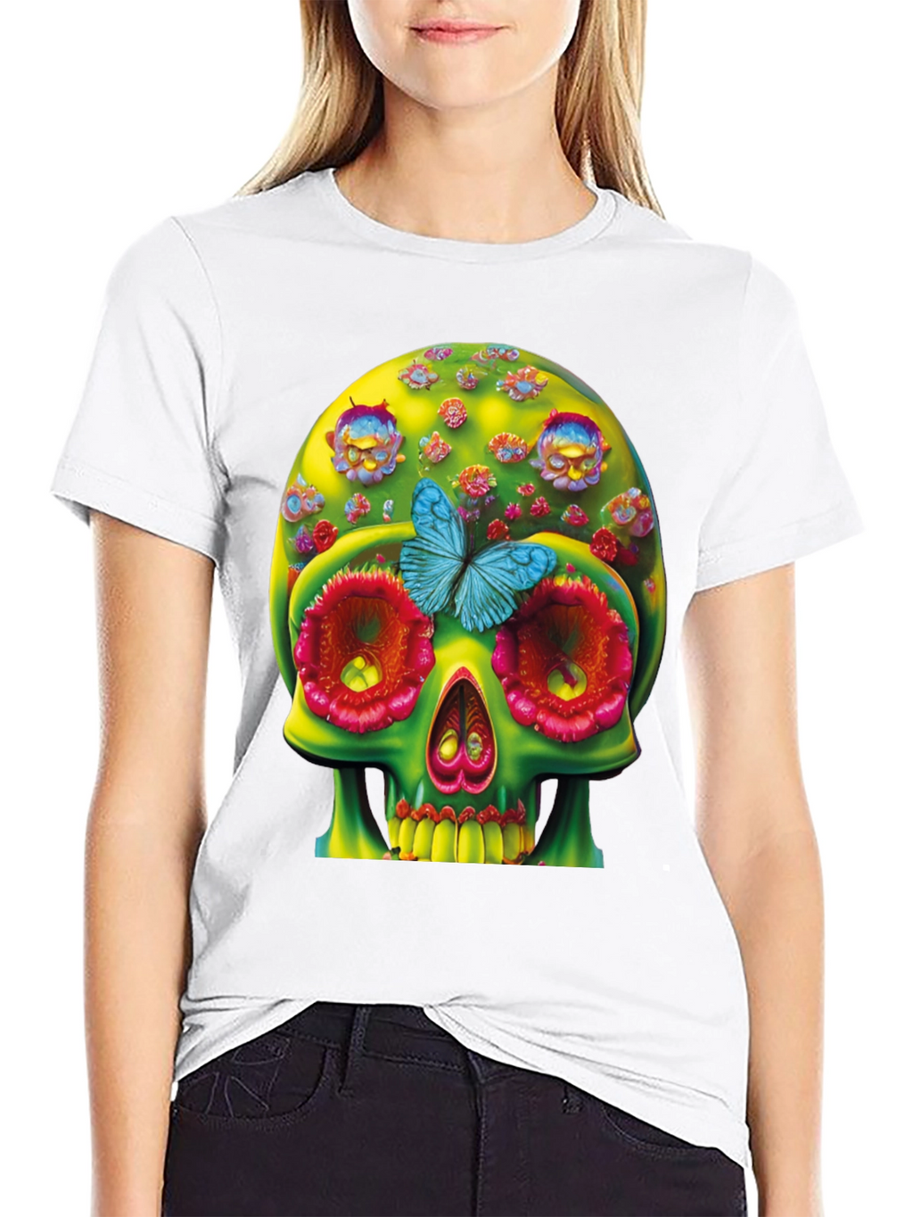 Floral Skull T-Shirt - Unique Graphic Tee