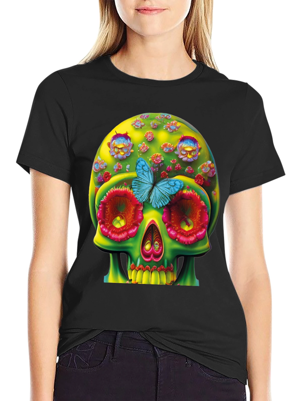 Floral Skull T-Shirt - Unique Graphic Tee