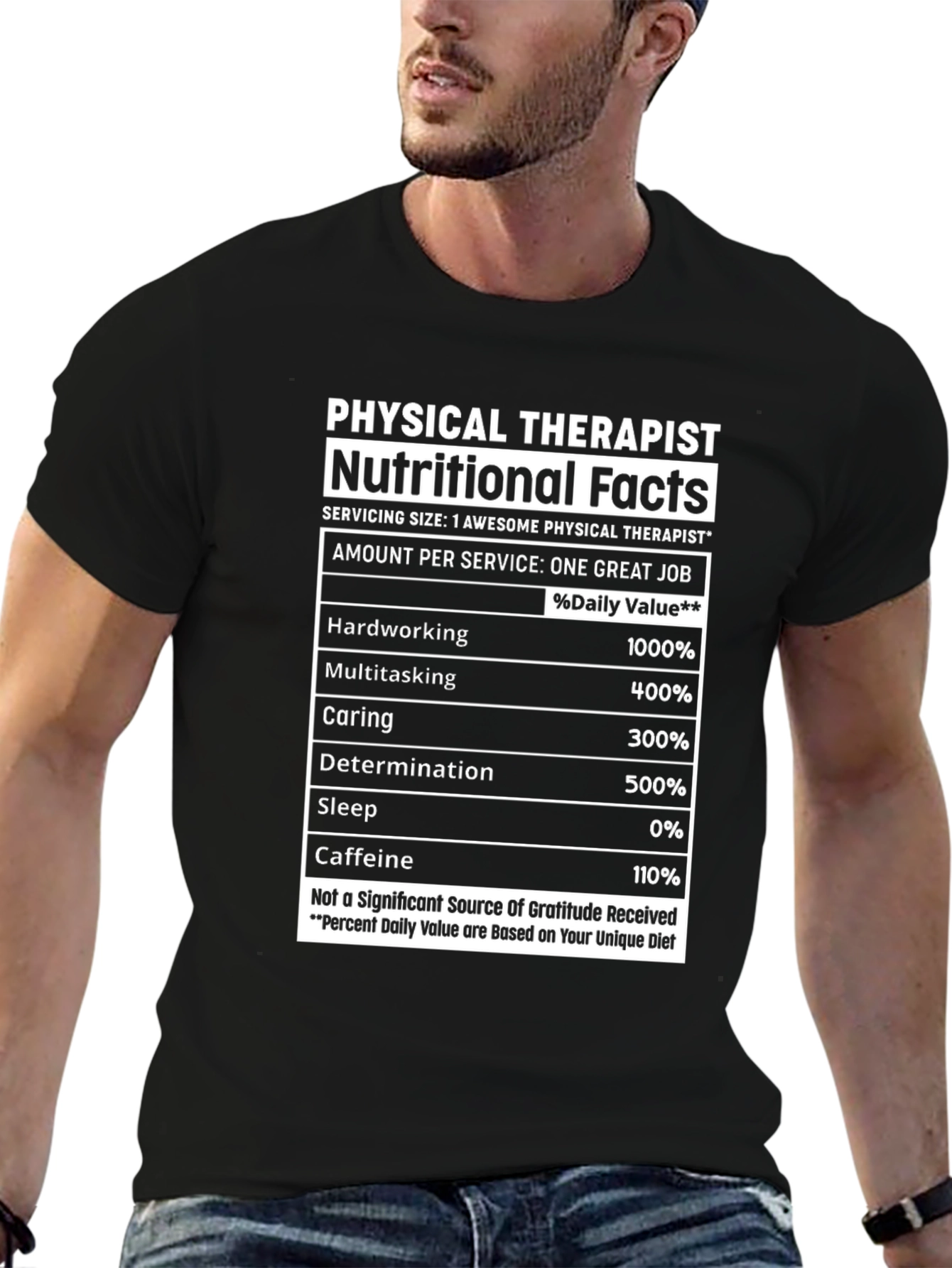 Physical Therapist Nutritional Facts T-Shirt