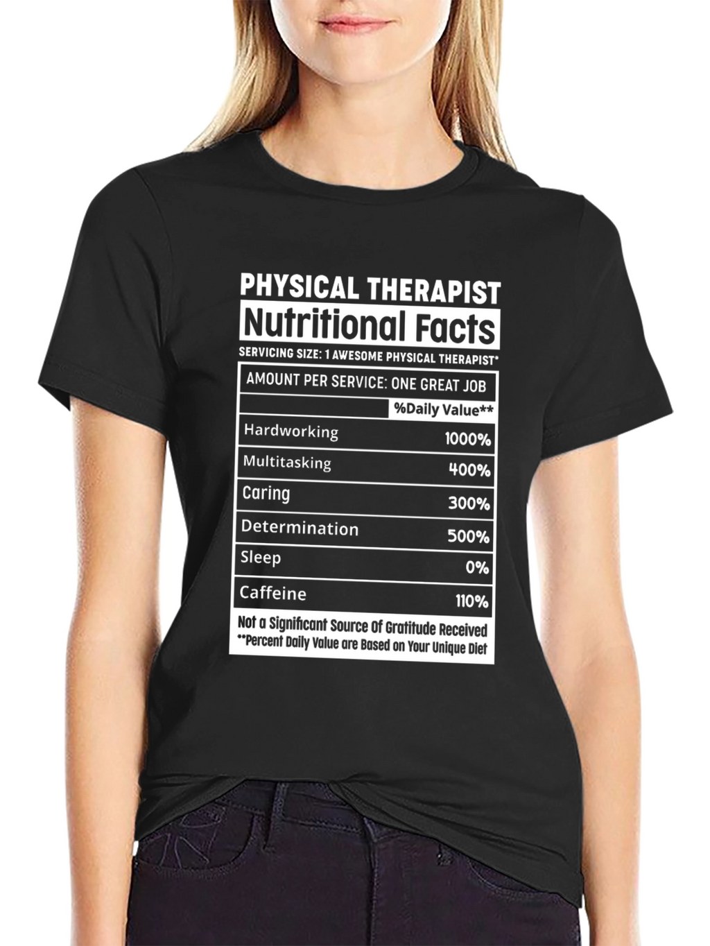 Physical Therapist Nutritional Facts T-Shirt