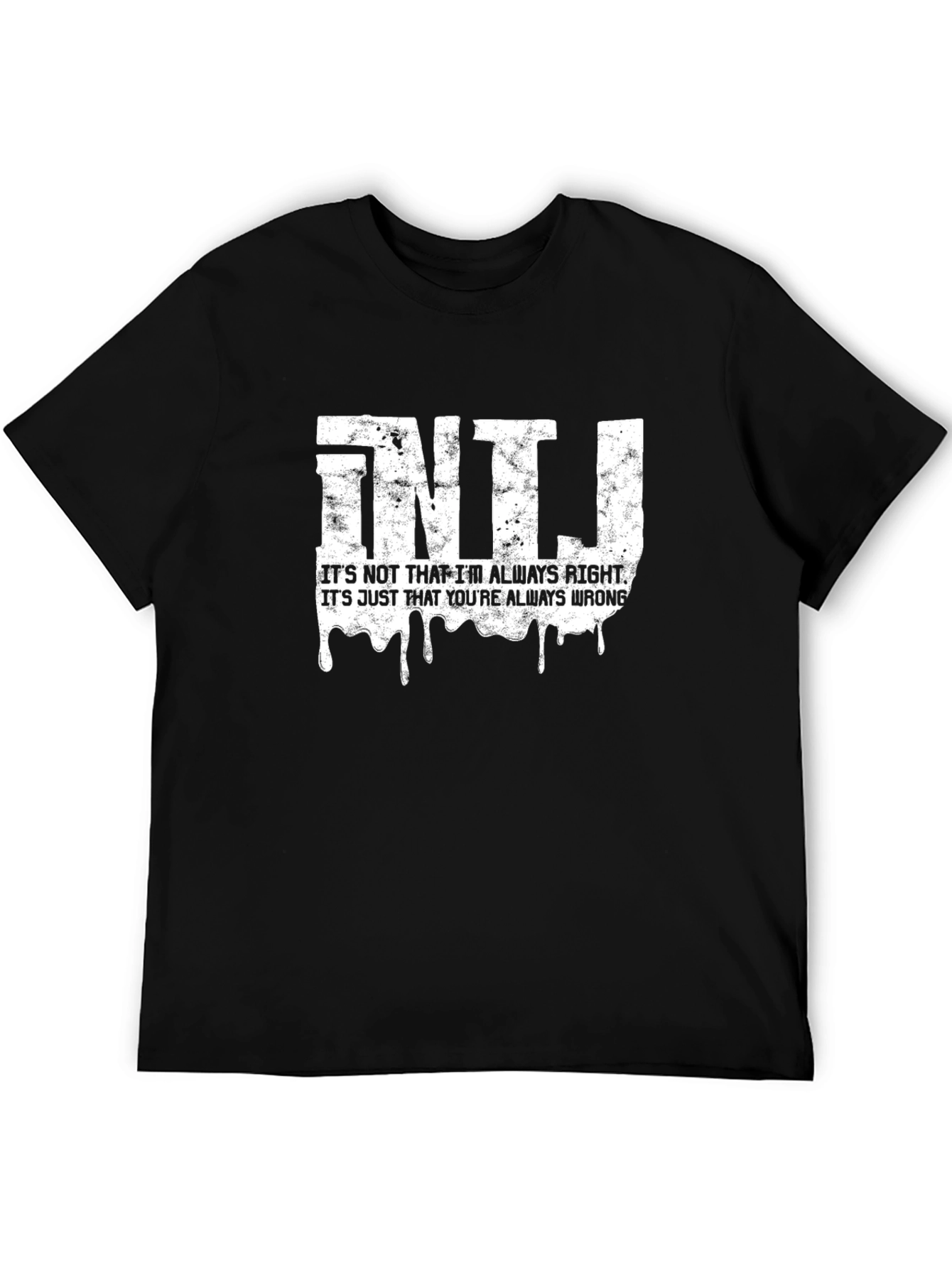 INTJ Always Right Graphic T-Shirt - Black Cotton Tee