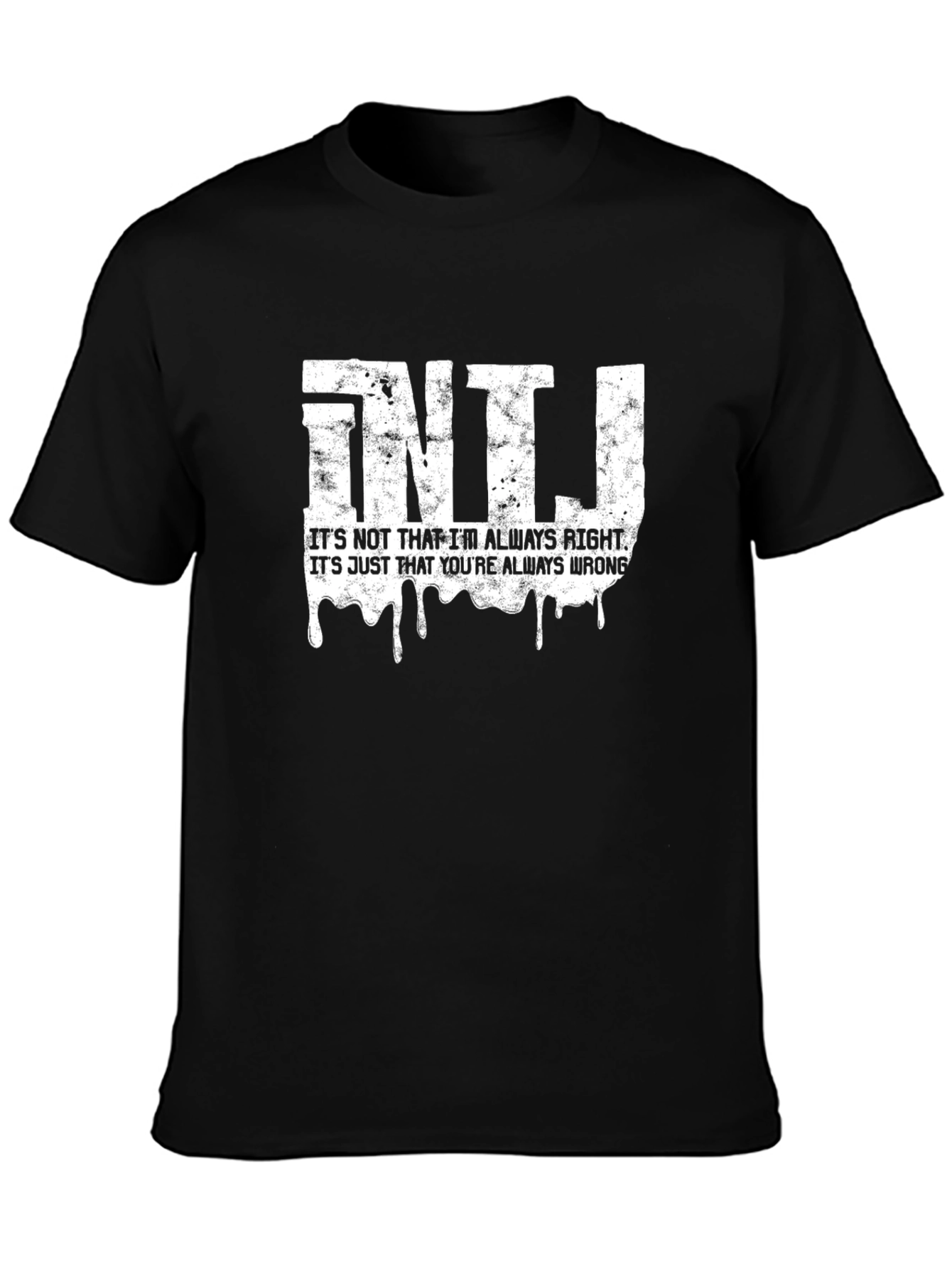 INTJ Always Right Graphic T-Shirt - Black Cotton Tee