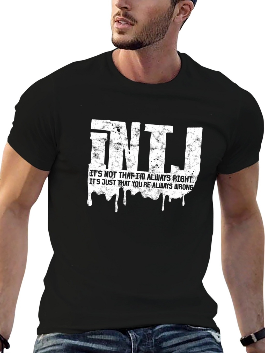 INTJ Always Right Graphic T-Shirt - Black Cotton Tee