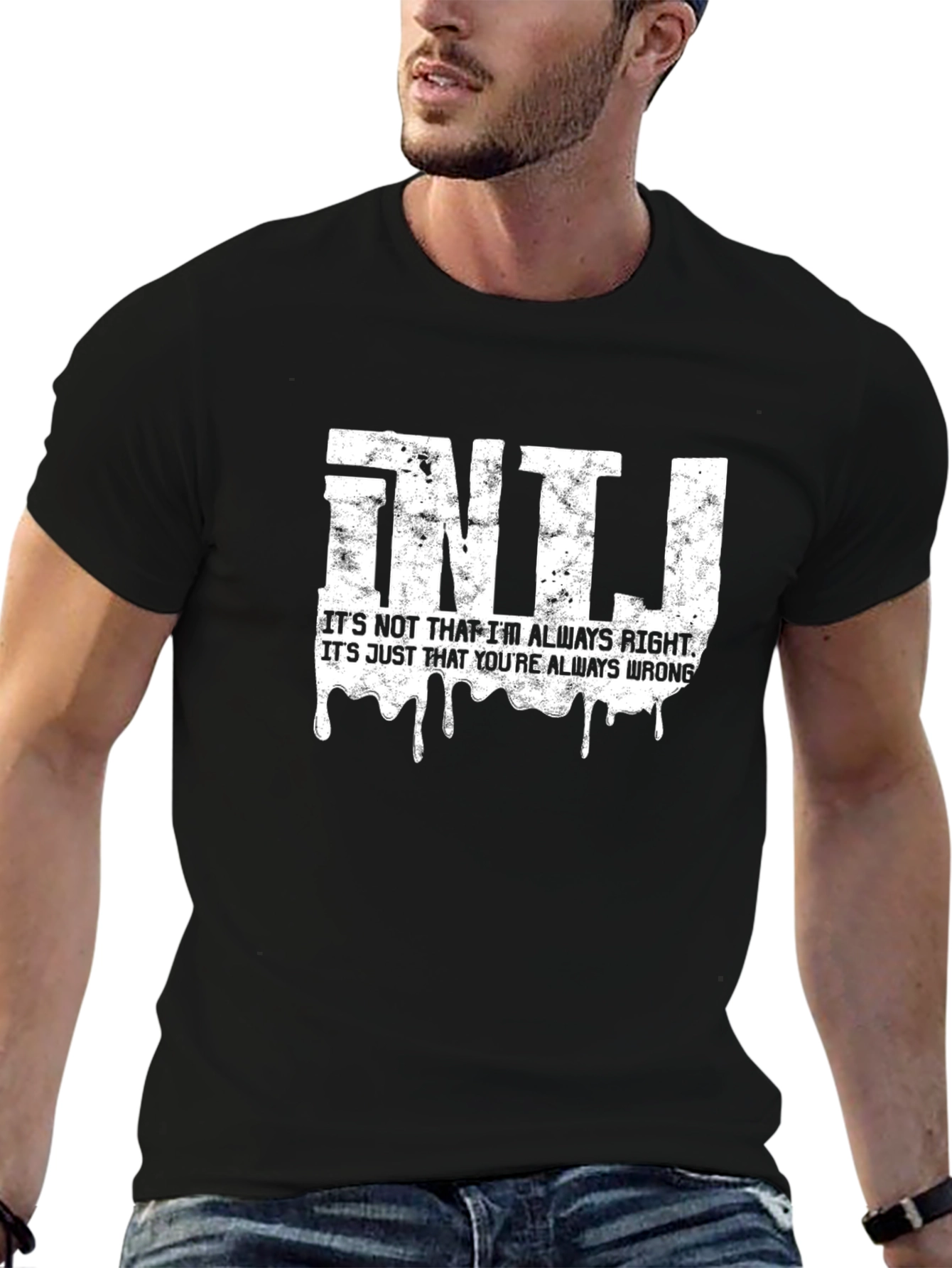 INTJ Always Right Graphic T-Shirt - Black Cotton Tee