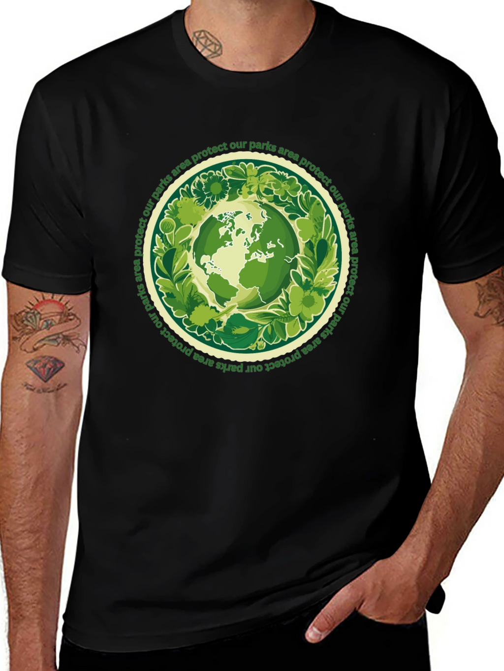 Eco-Friendly Earth Graphic Tee - Protect Our Parks
