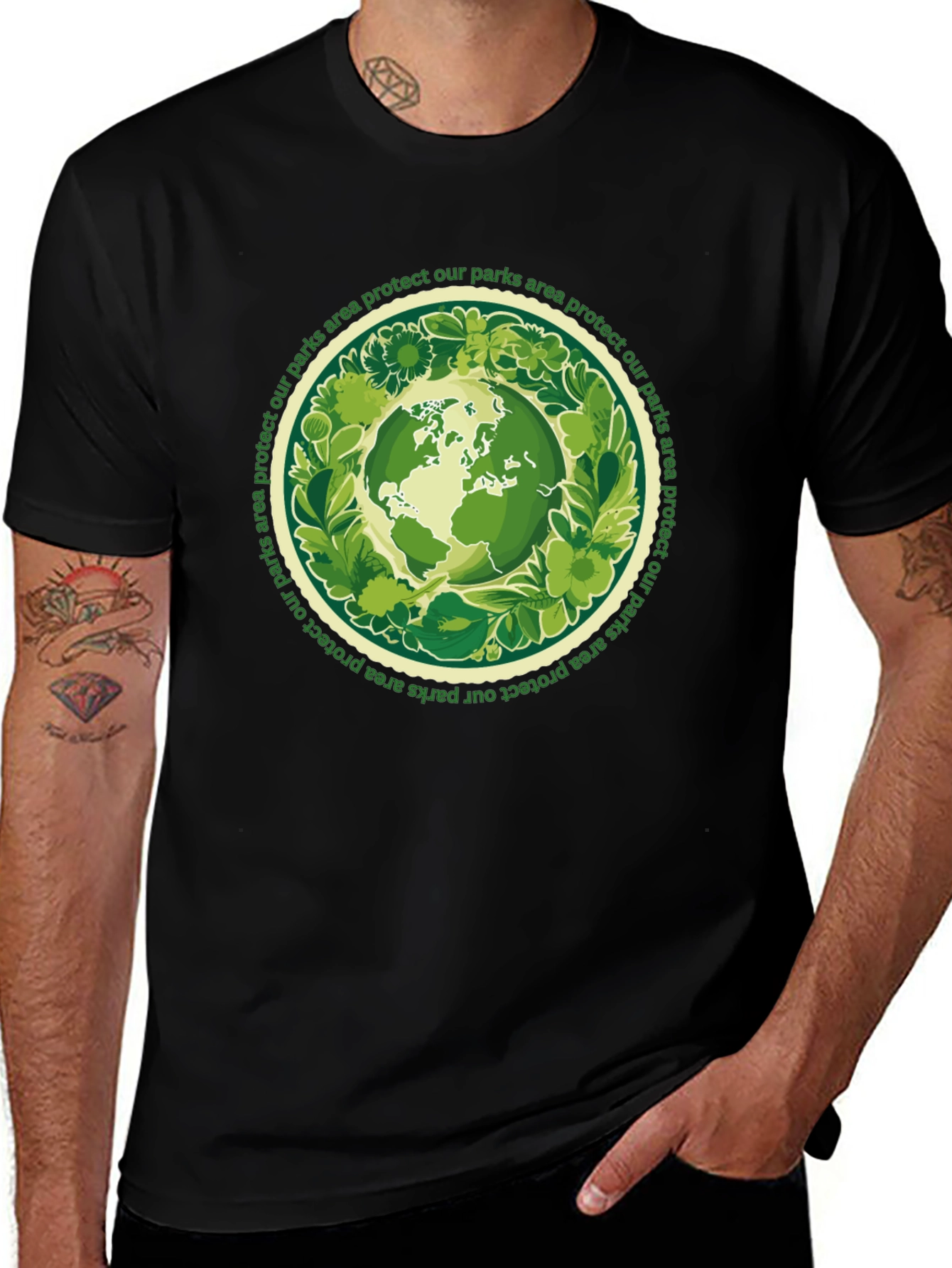 Eco-Friendly Earth Graphic Tee - Protect Our Parks