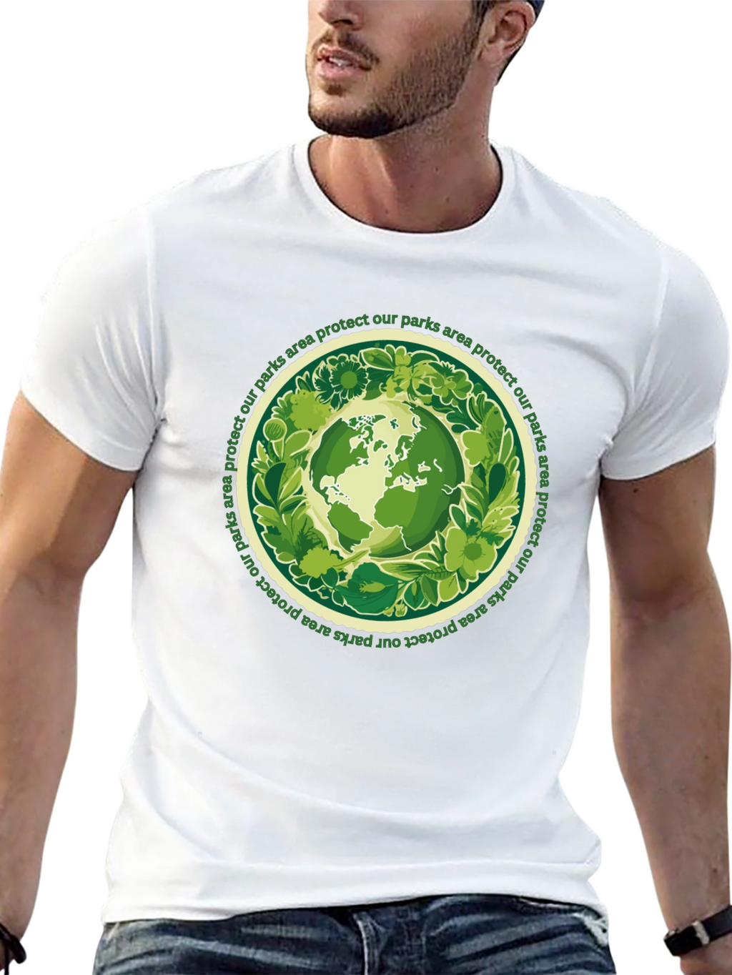 Eco-Friendly Earth Graphic Tee - Protect Our Parks