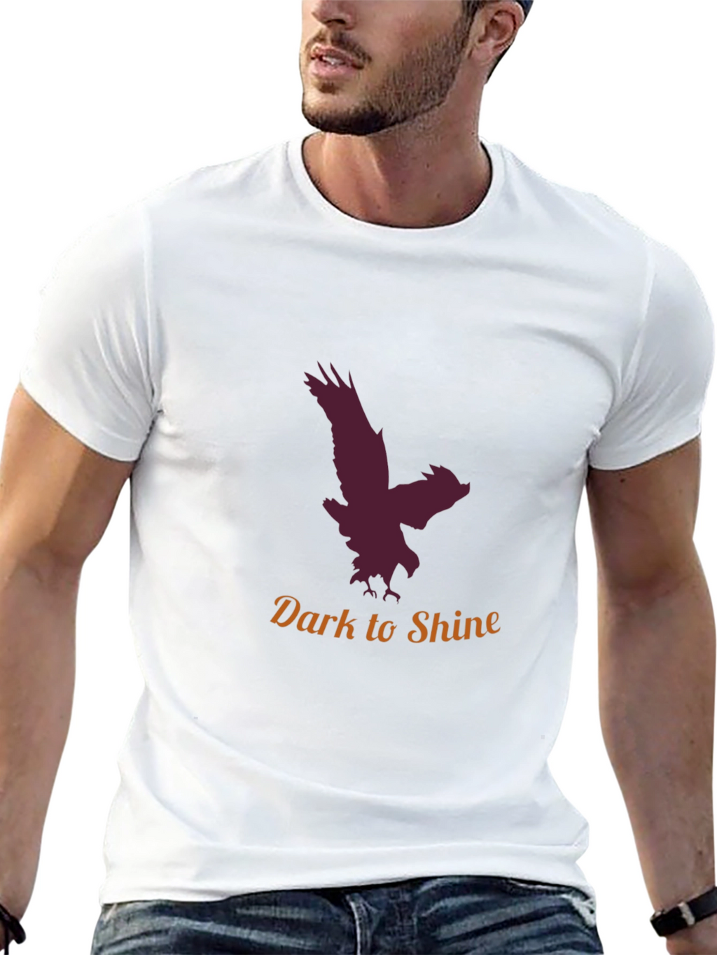 Mens Dark to Shine Eagle Graphic Tee
