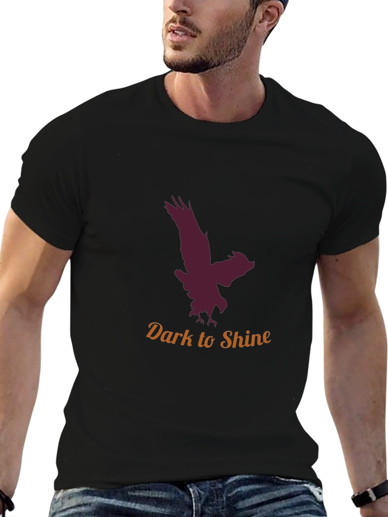 Mens Dark to Shine Eagle Graphic Tee
