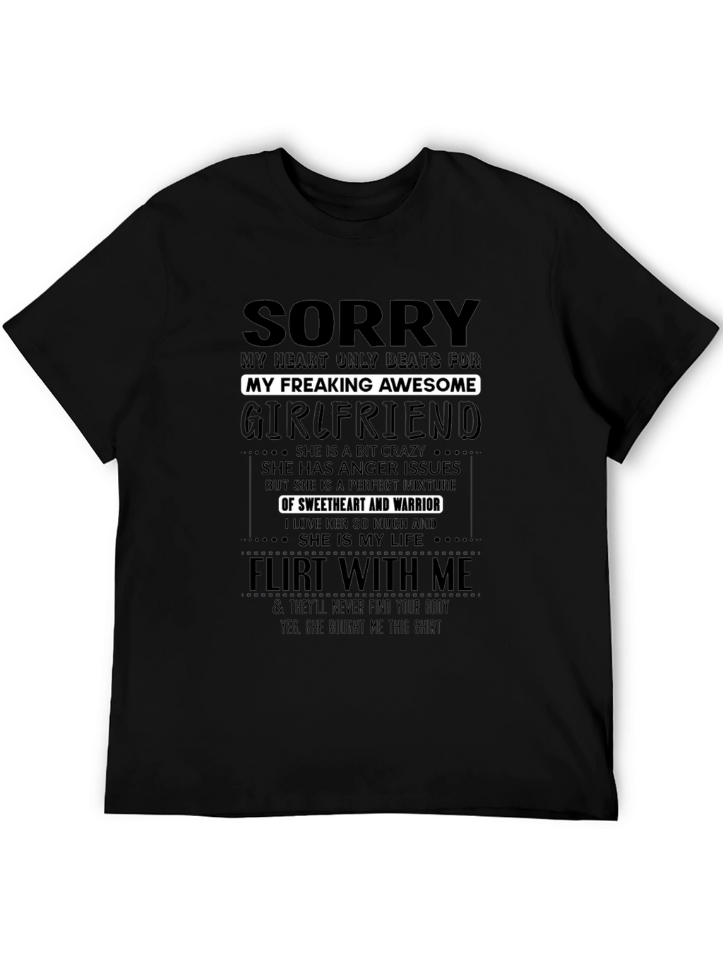 Sorry My Awesome Girlfriend T-Shirt