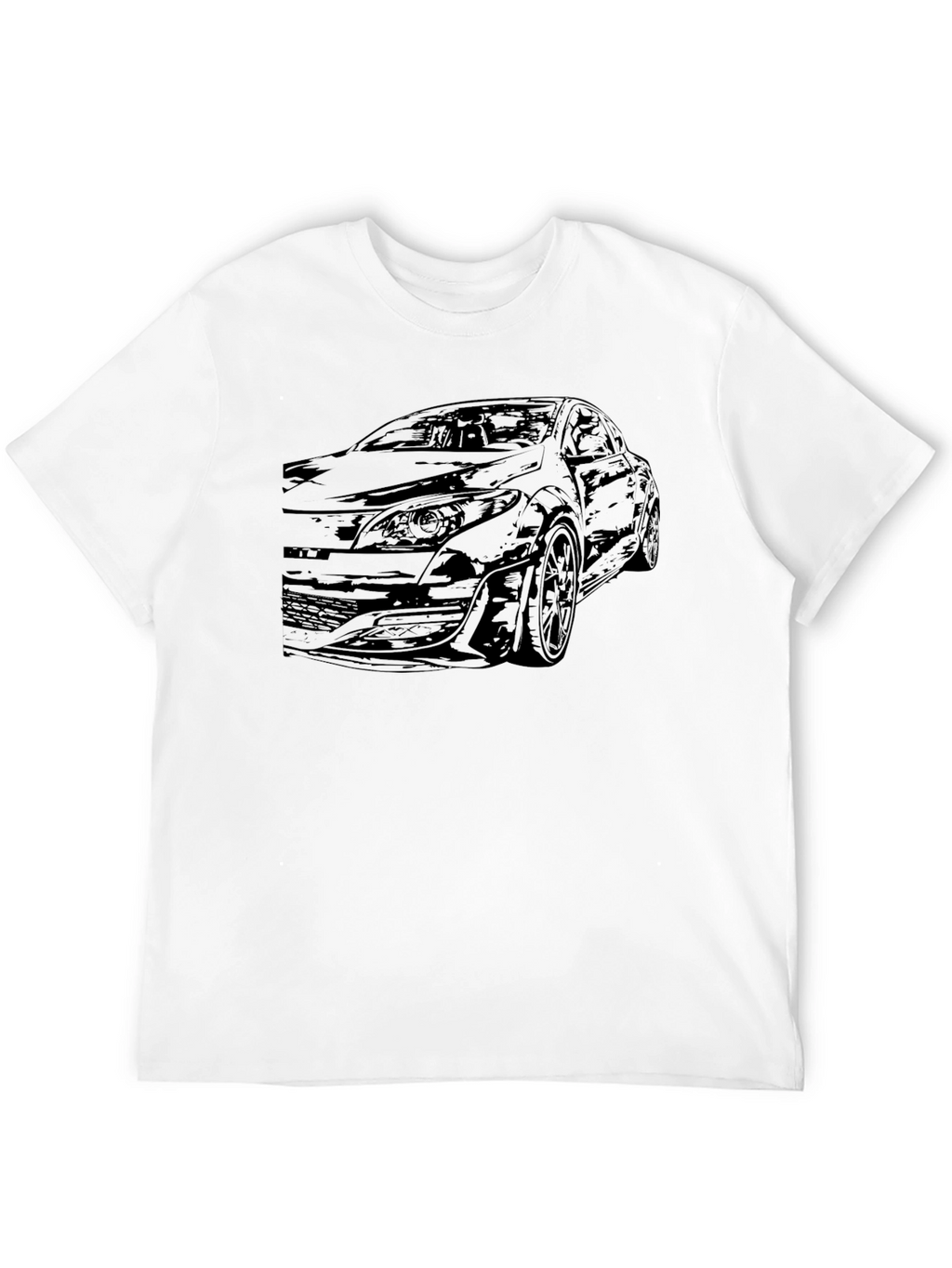 Car Graphic Tee - Black Cotton Blend