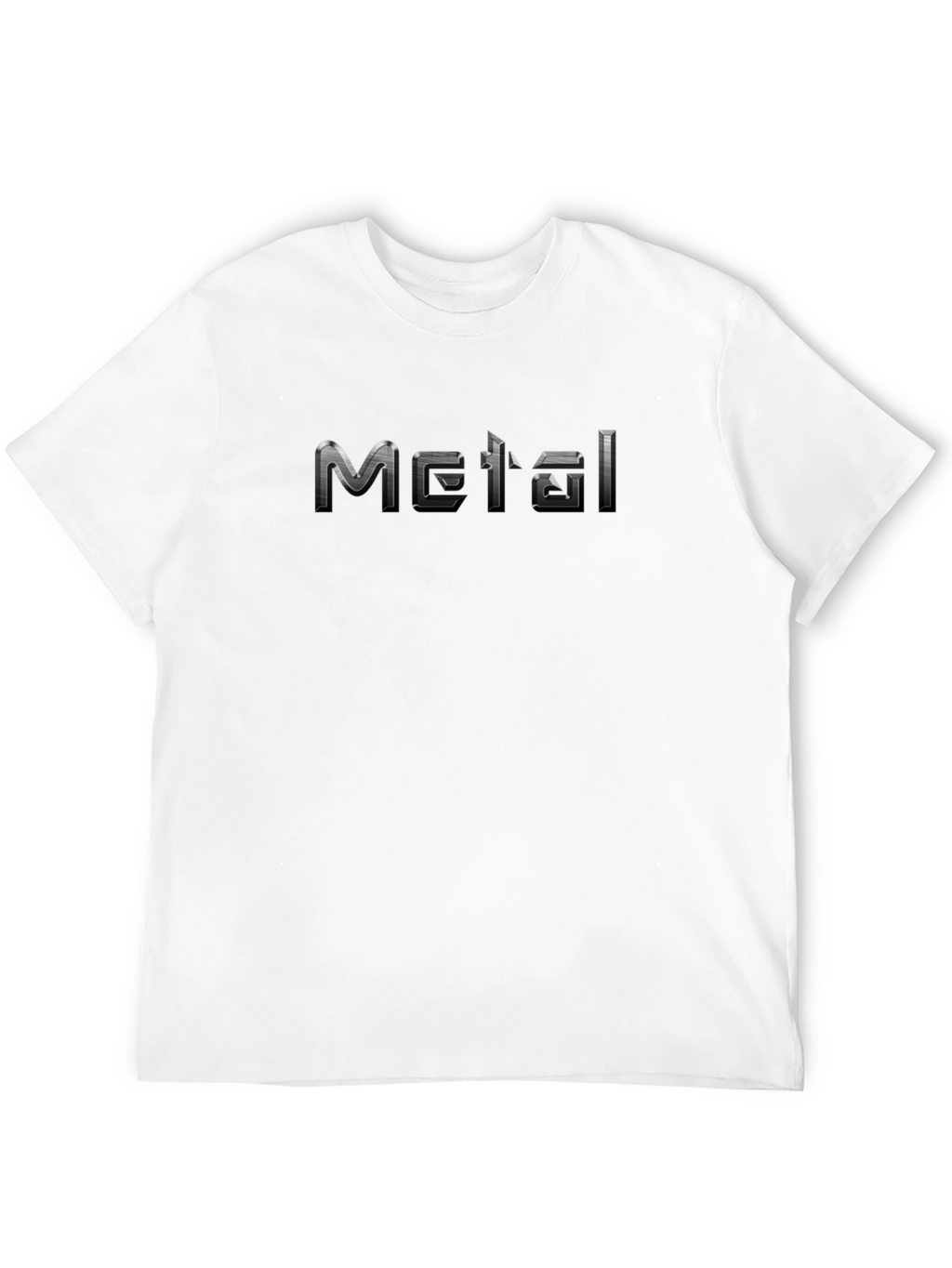 Metal Graphic Print Black T-Shirt