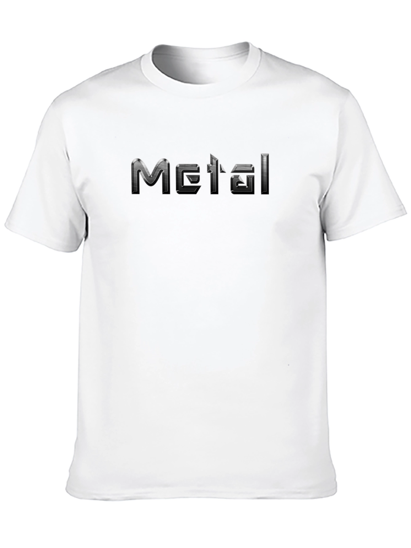 Metal Graphic Print Black T-Shirt