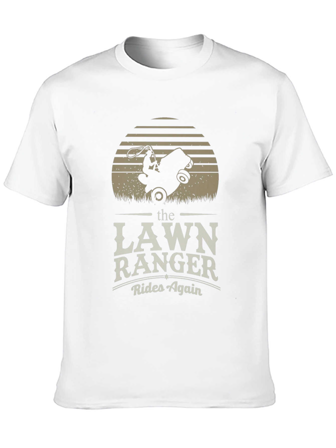 Lawn Ranger T-Shirt - Rides Again Funny Design