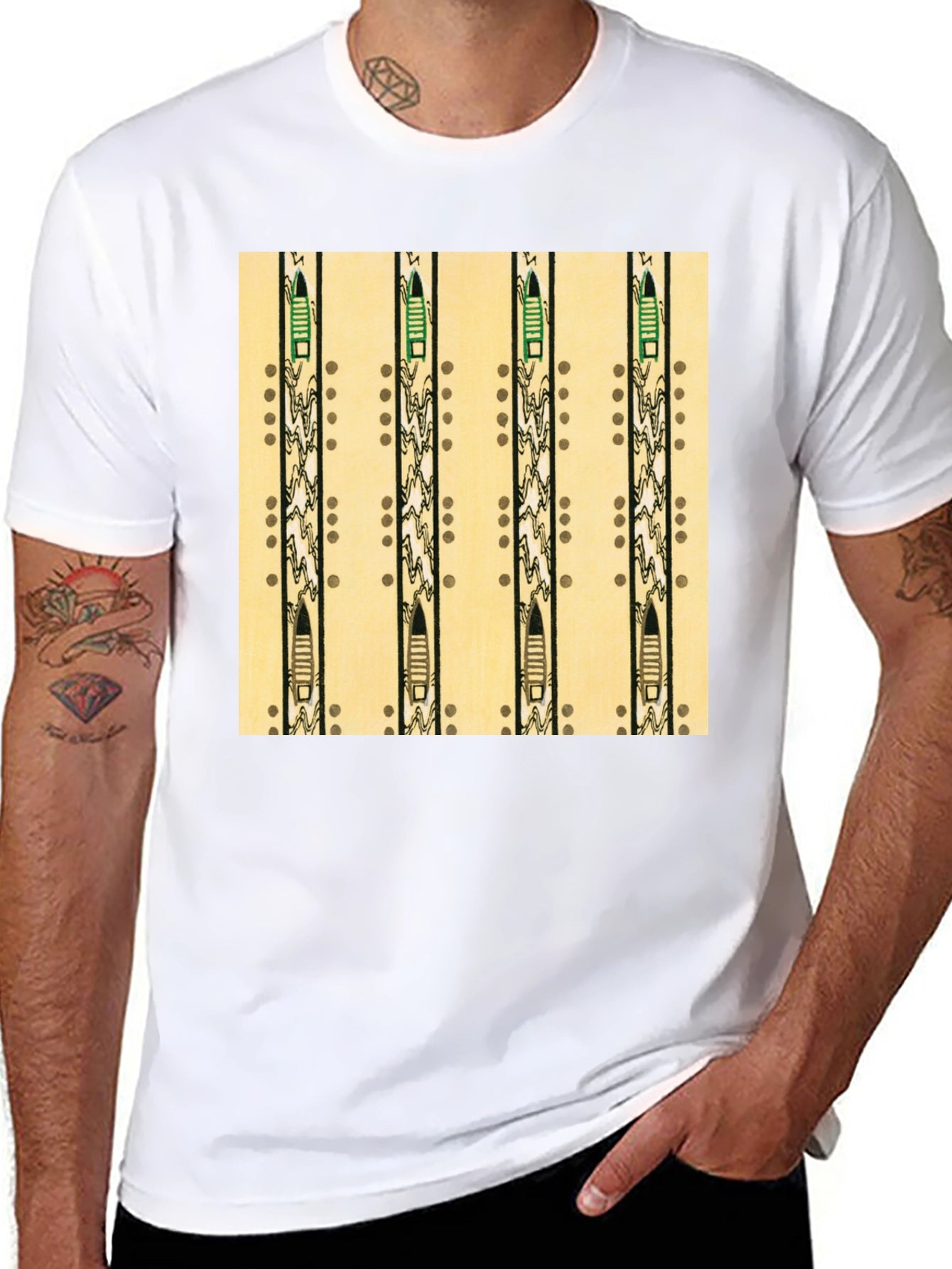Native American Flute Pattern T-Shirt