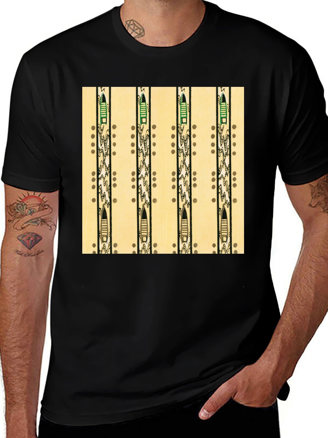 Native American Flute Pattern T-Shirt