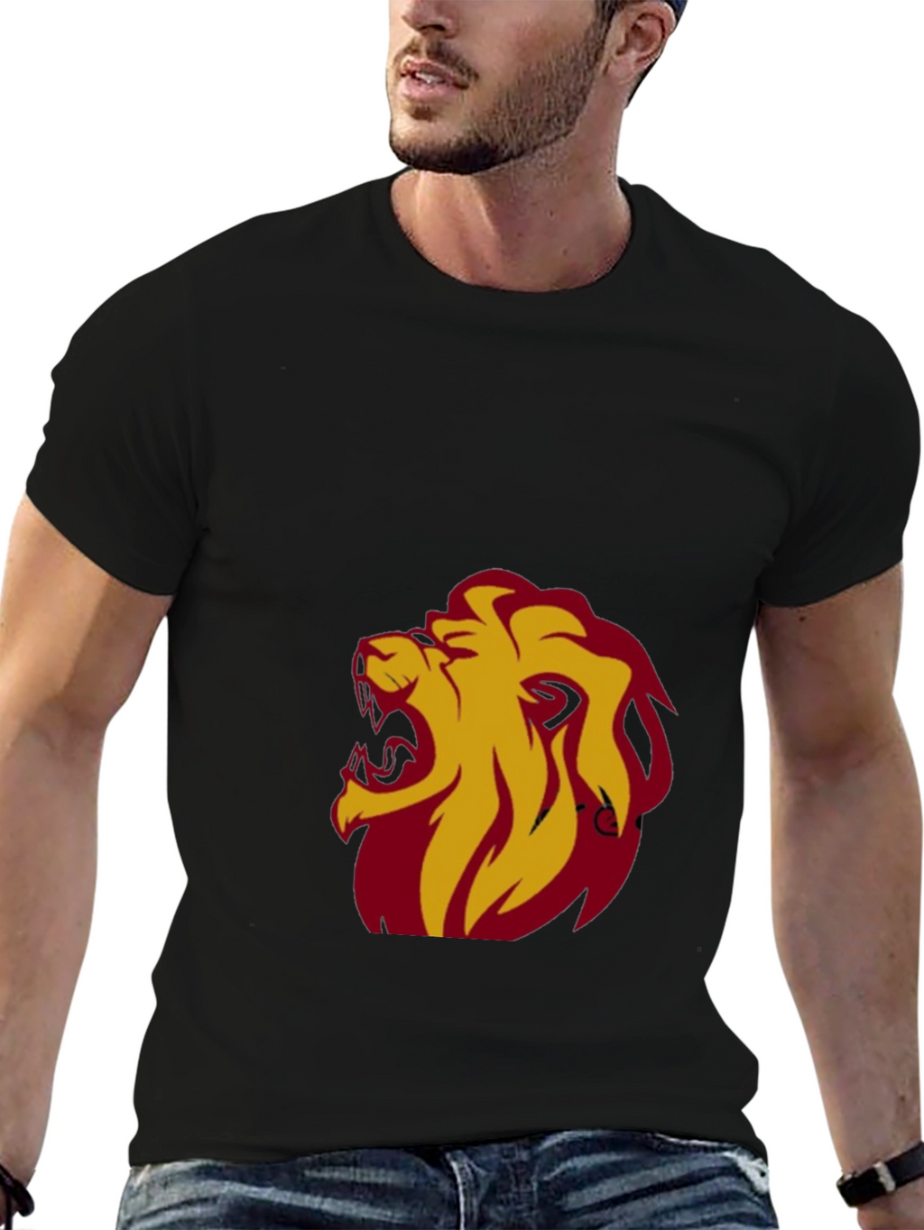 Roaring Lion Graphic Tee - Bold Black T-Shirt