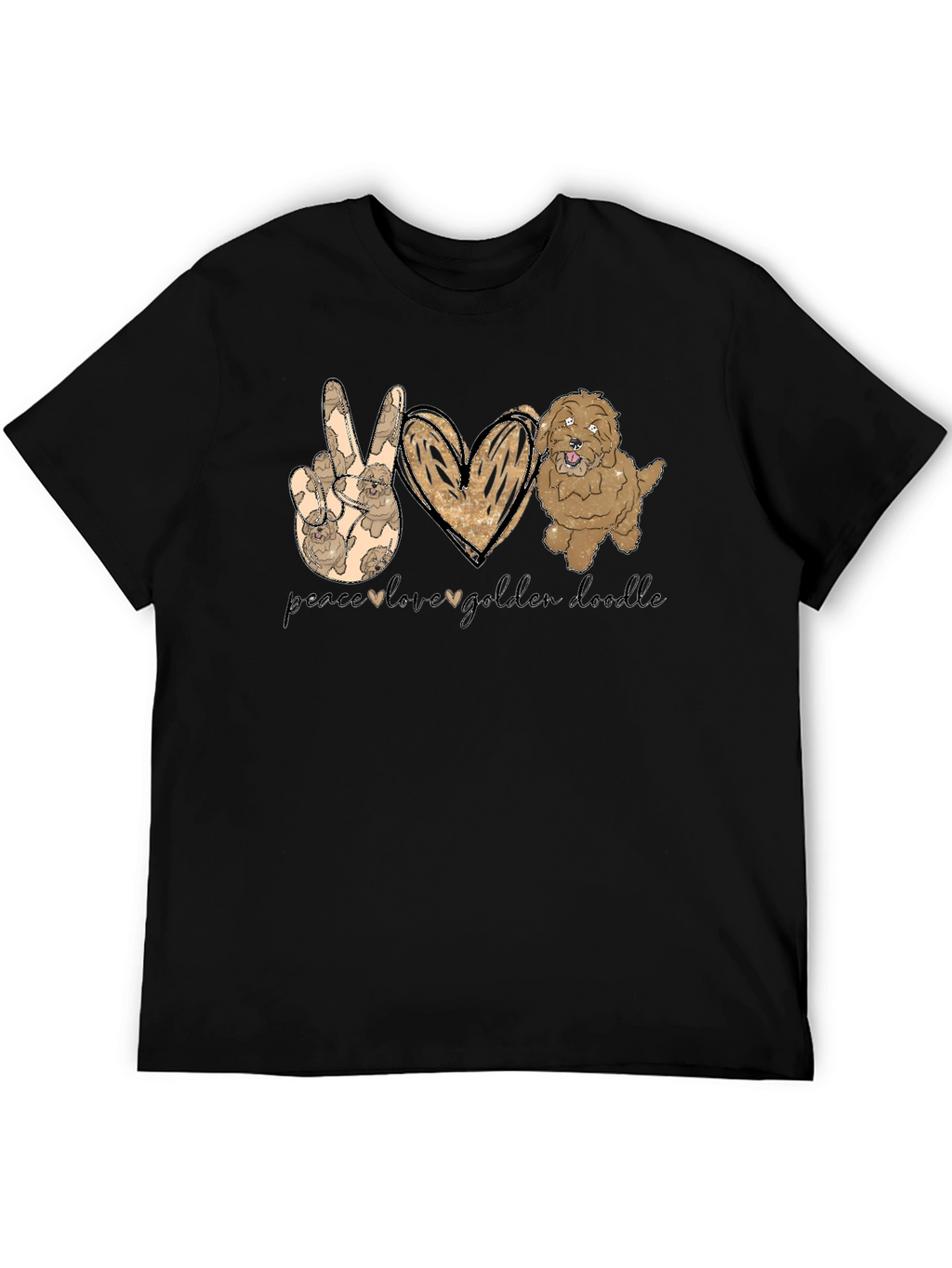 Peace Love Golden Doodle T-Shirt