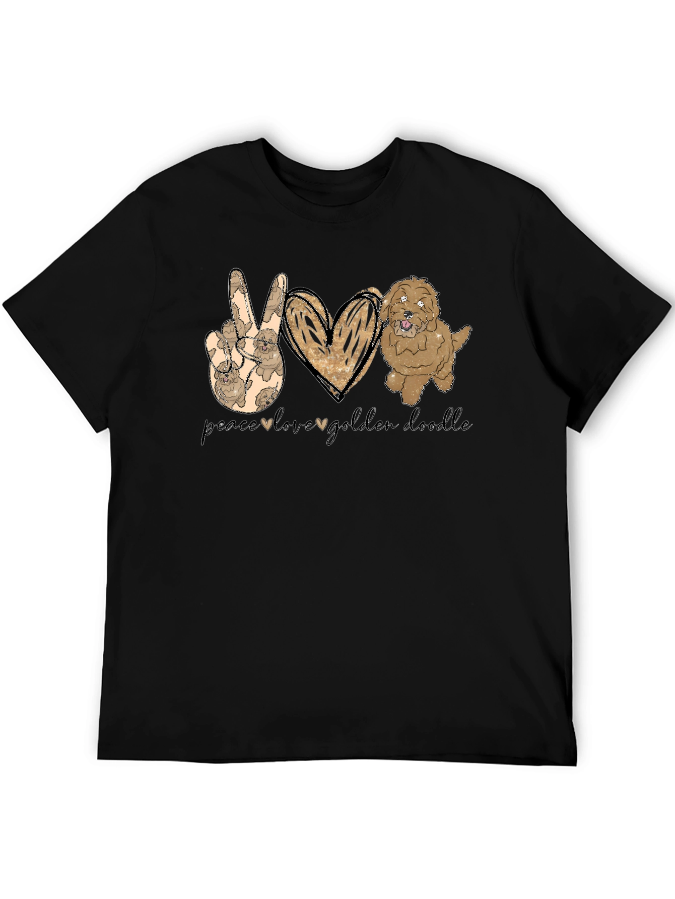 Peace Love Golden Doodle T-Shirt