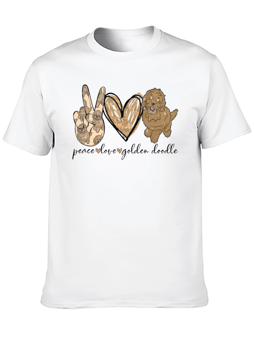 Peace Love Golden Doodle T-Shirt