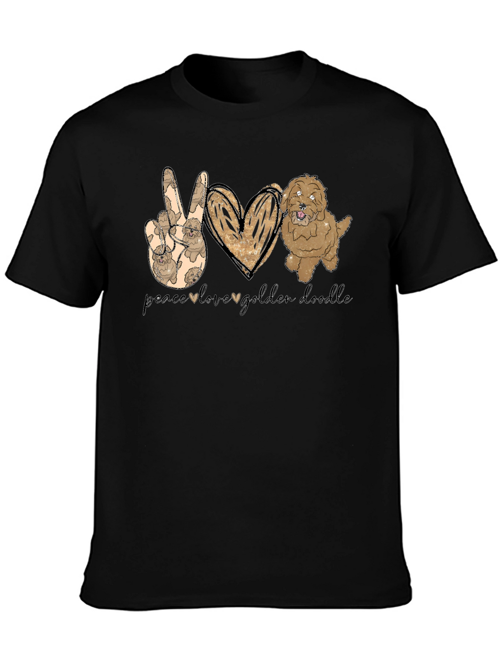 Peace Love Golden Doodle T-Shirt