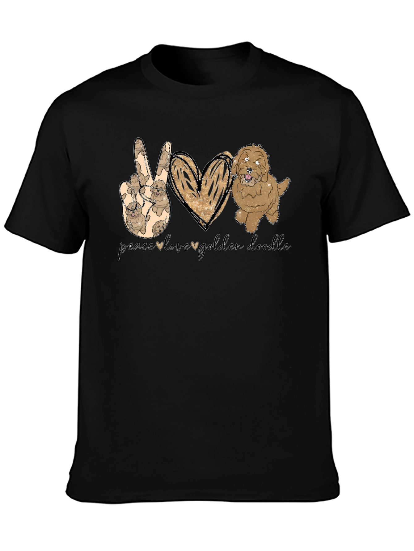 Peace Love Golden Doodle T-Shirt