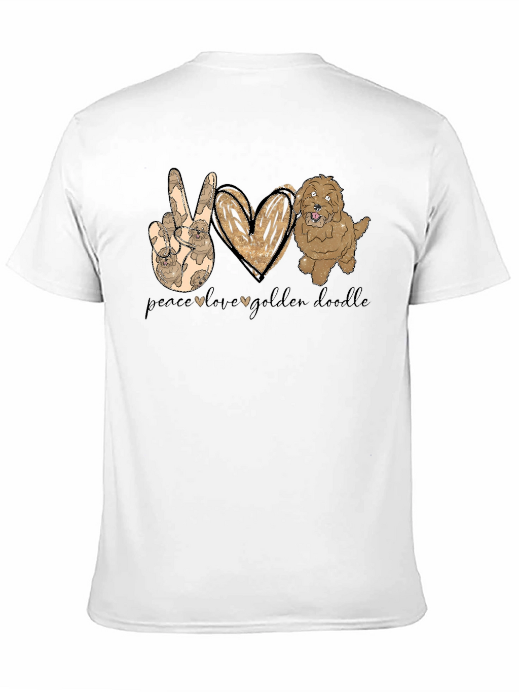 Peace Love Golden Doodle T-Shirt
