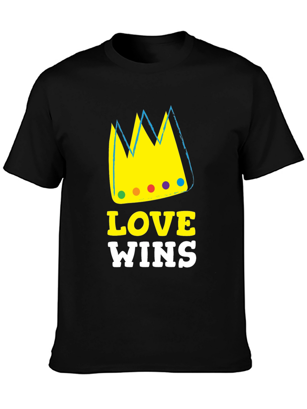 Love Wins Graphic T-Shirt Black Cotton Blend