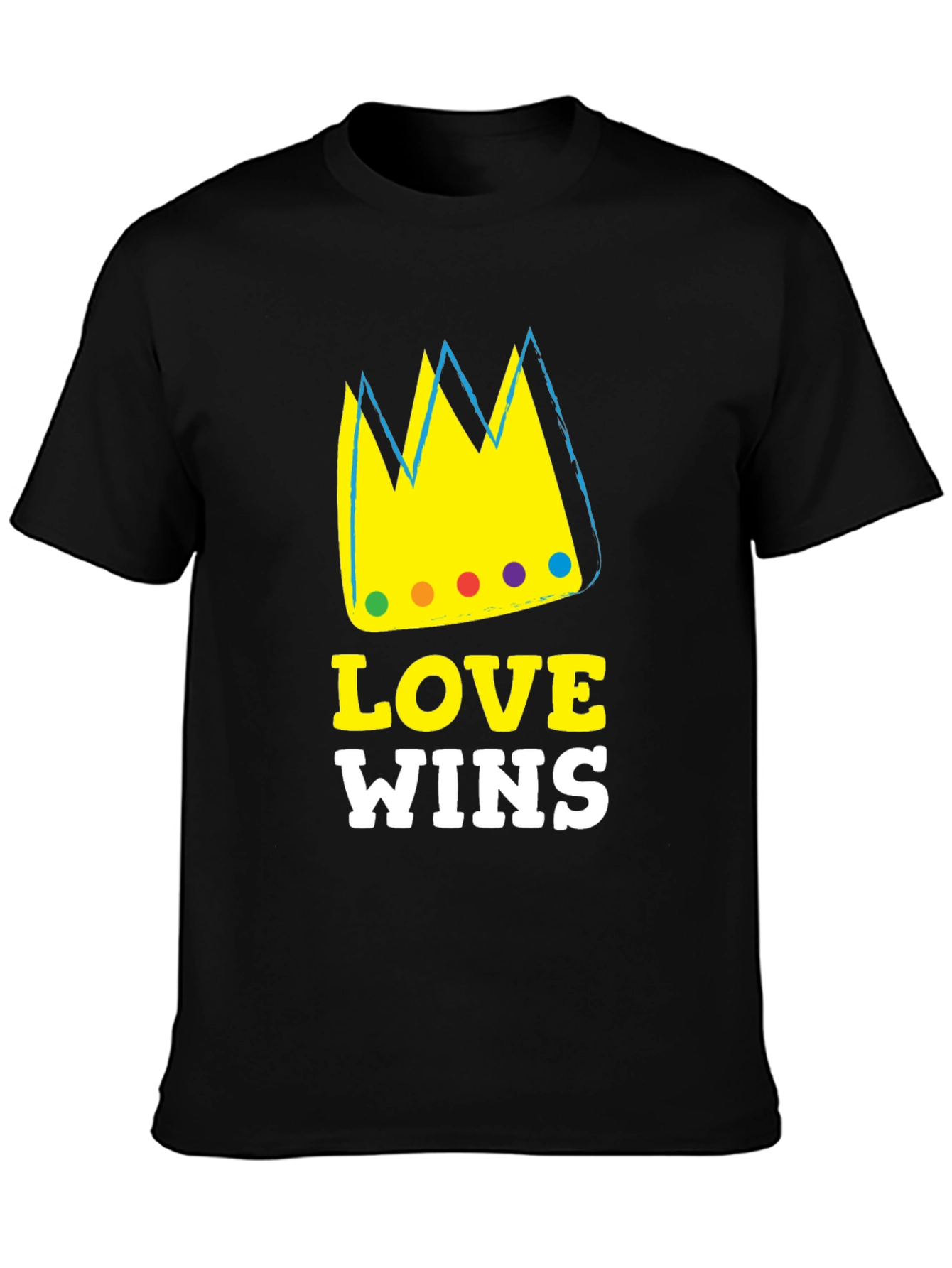 Love Wins Graphic T-Shirt Black Cotton Blend