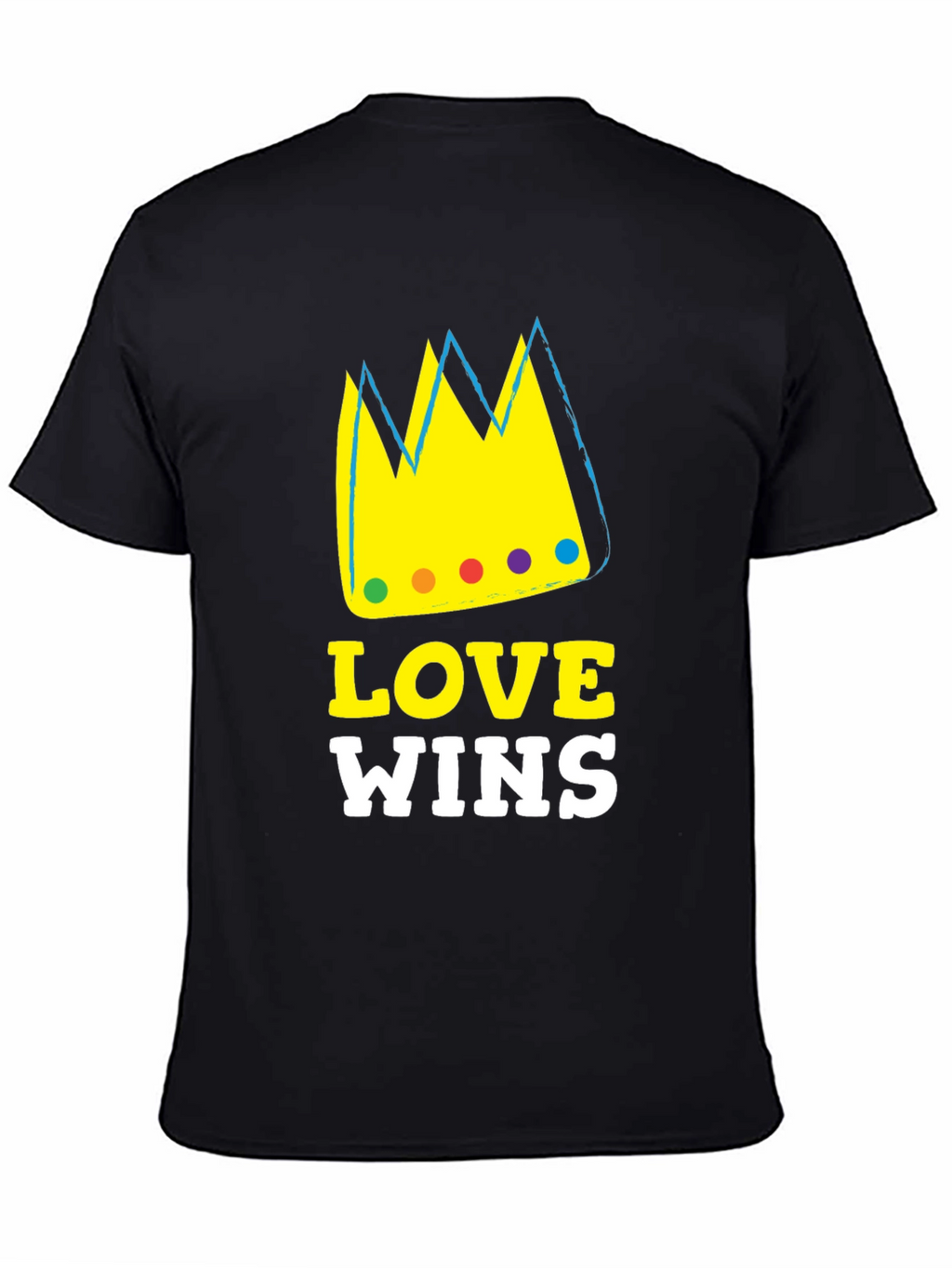 Love Wins Graphic T-Shirt Black Cotton Blend