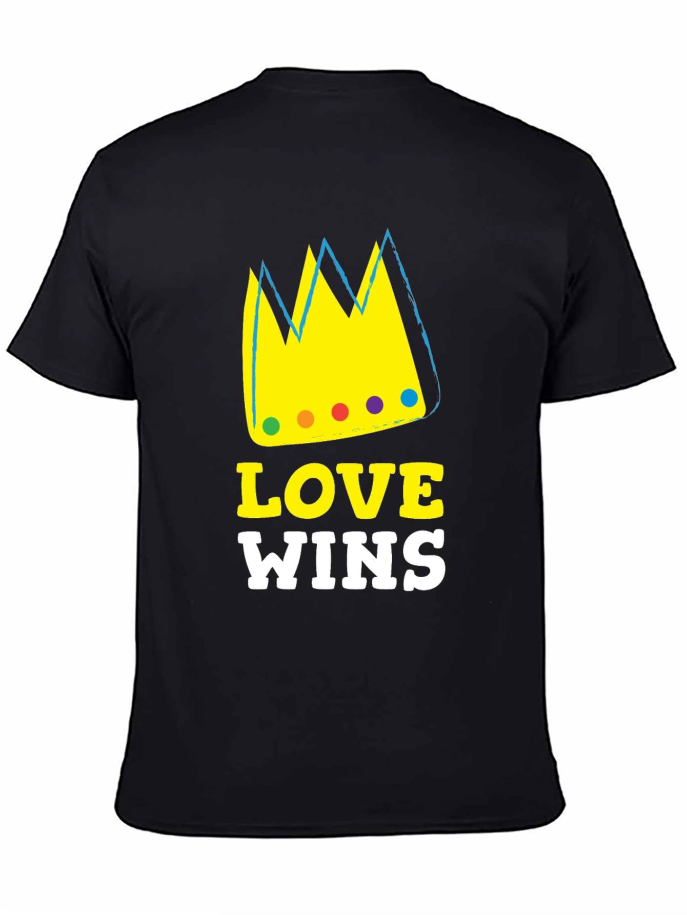 Love Wins Graphic T-Shirt Black Cotton Blend