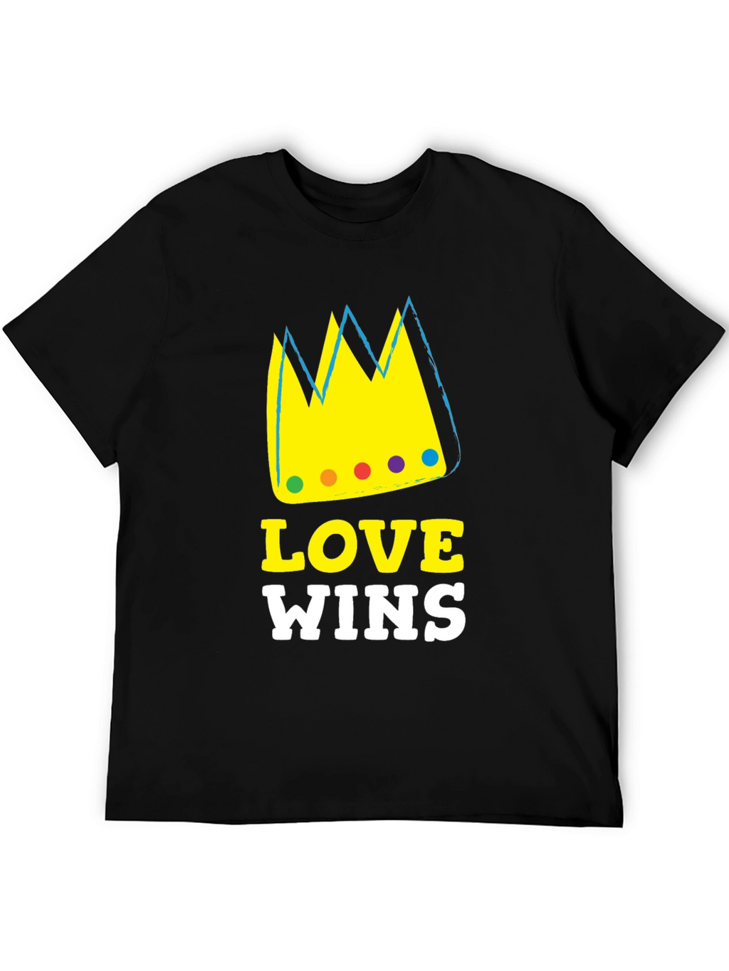 Love Wins Graphic T-Shirt Black Cotton Blend