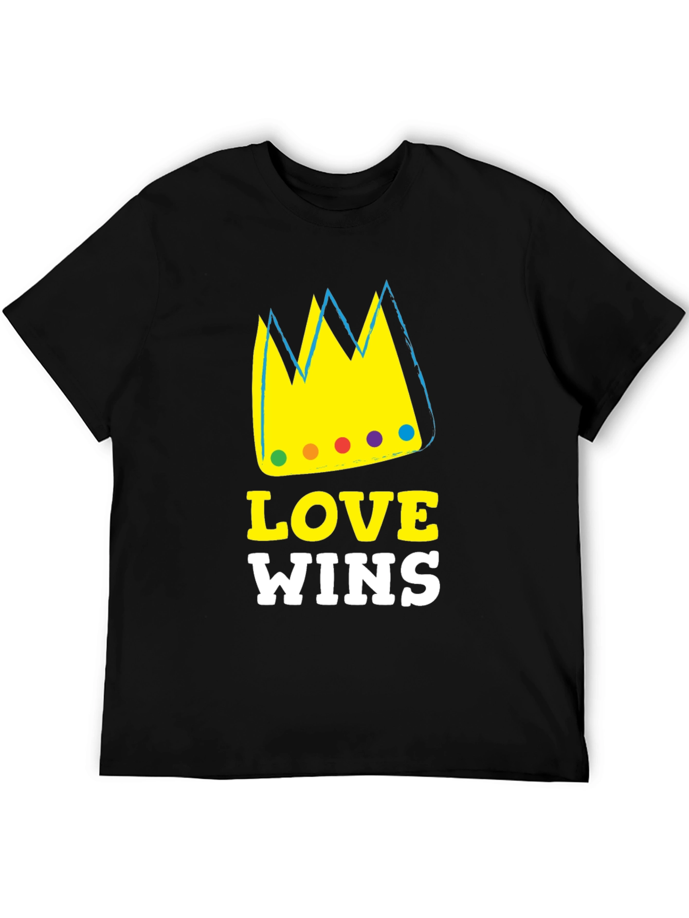 Love Wins Graphic T-Shirt Black Cotton Blend